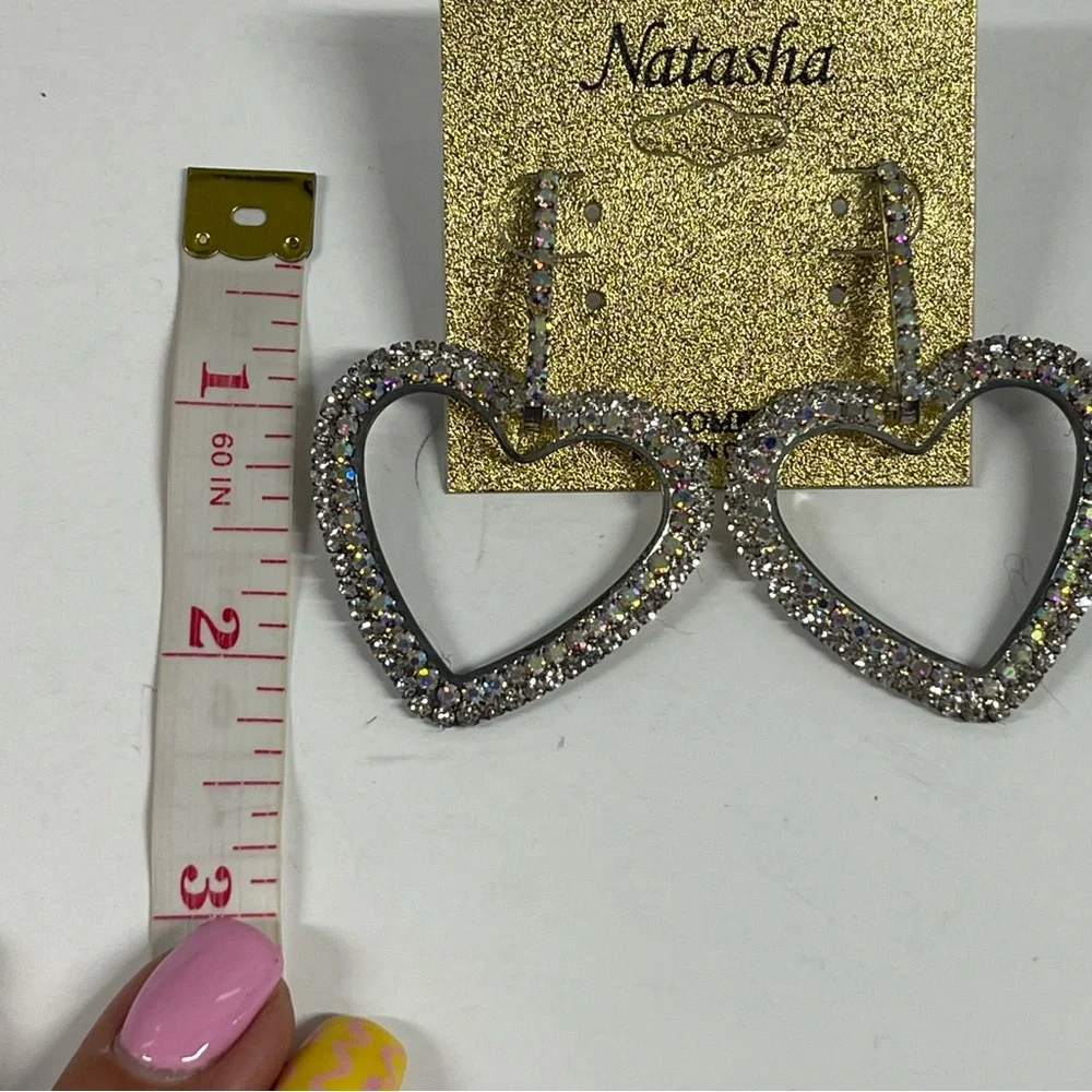 ♥️VALENTINES! NWT CRYSTAL HEART EARRINGS